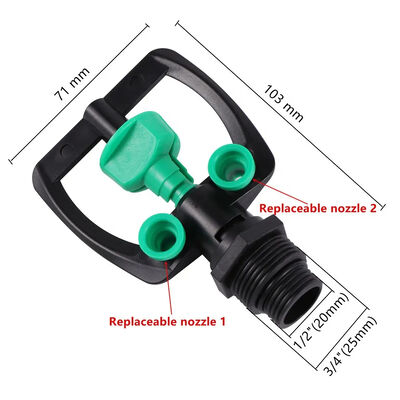 Resistencia UV Aspersor de agua de 3/4'' para riego de plantas de jardín